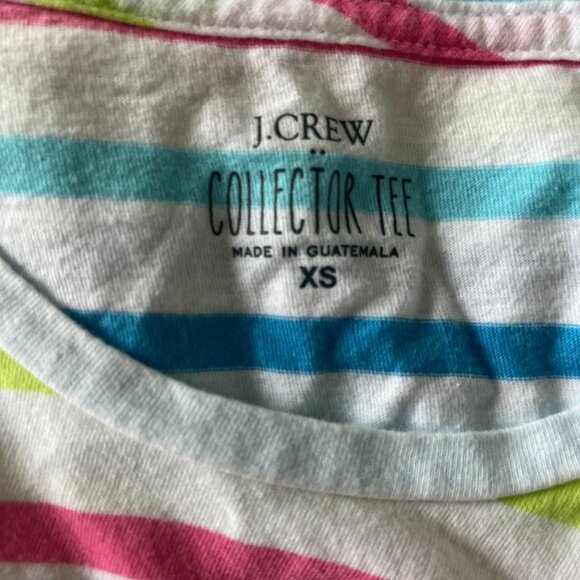 J. Crew Women's The Collector Striped Tee Size XS Style AY581 - Picture 8 of 9